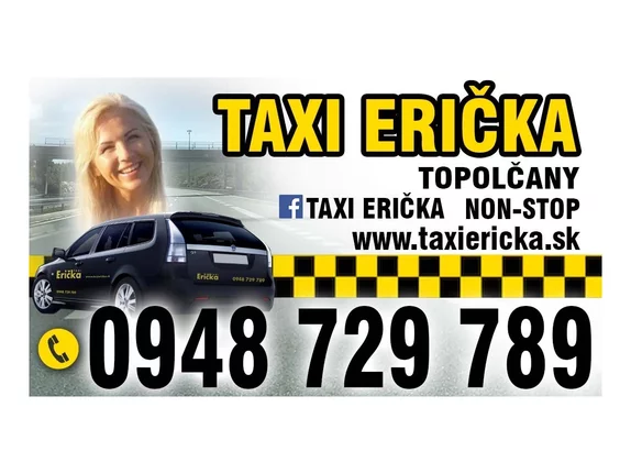 Vizitka Taxi Erička