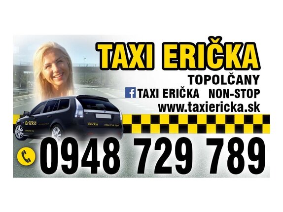 Vizitka Taxi Erička